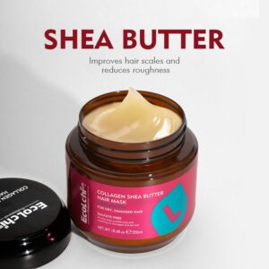Ecolchi Pro Collagen Shea Butter Organic Keratin Repair Hair Mask for Dry and Damaged Hair