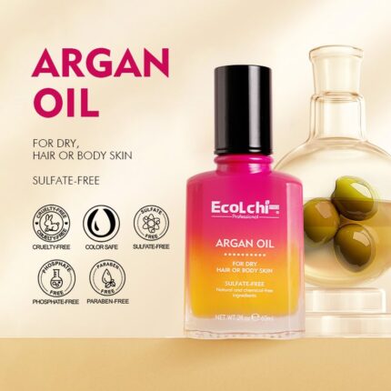 Ecolchi Marokkaanse Arganolie Haarserum Organiese Behandeling vir Voeding en Gladmaking (1)