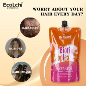 Ecolchi OEM/ODM Biotin Keratin Collagen Hair Mask for Deep Repair and Nourishment