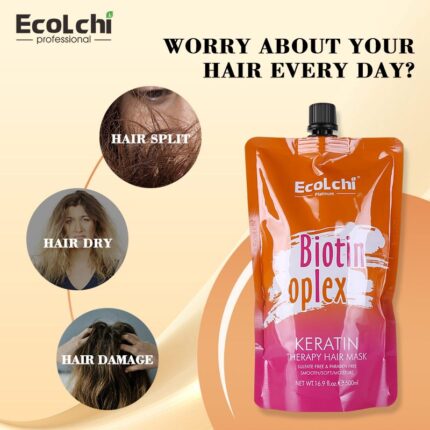 Ecolchi Collagen Hair Mask: Biotin-Rich Treatment for Repair and Moisturizing​