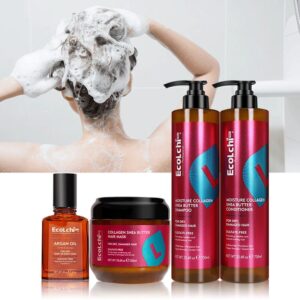 Ecolchi PRO Private Label Custom Hair Care Set: Repair Collagen, Shea Butter, and Sulfate-Free Shampoo & Conditioner​