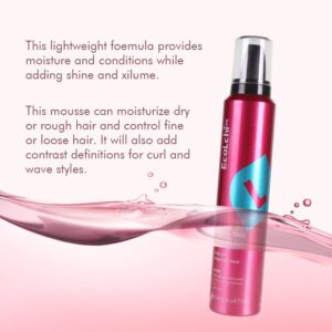 Ecolchi 200ml Professional Hair Styling Mousse Foam - Strong Hold Volumizing