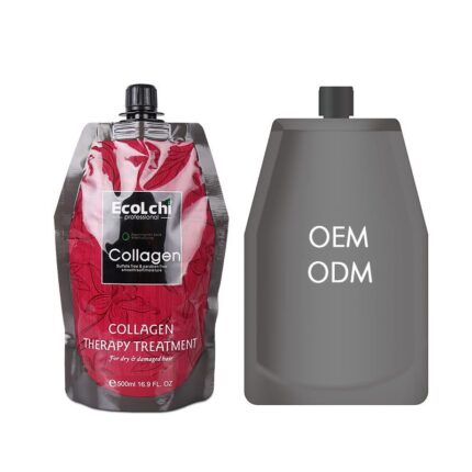 Ecolchi 500ml Keratien Kollageen Haarmasker – Diep Herstellende & Voedende Behandeling vir Beskadigde Hare