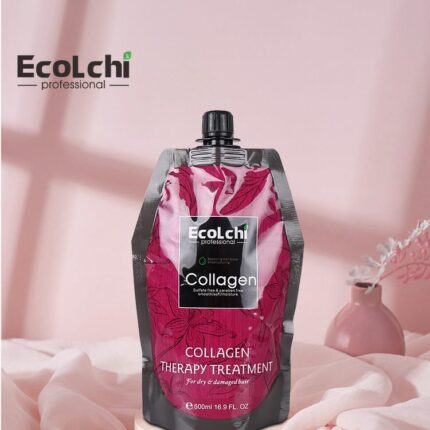 Ecolchi 500ml Keratien Kollageen Haarmasker – Diep Herstellende & Voedende Behandeling vir Beskadigde Hare