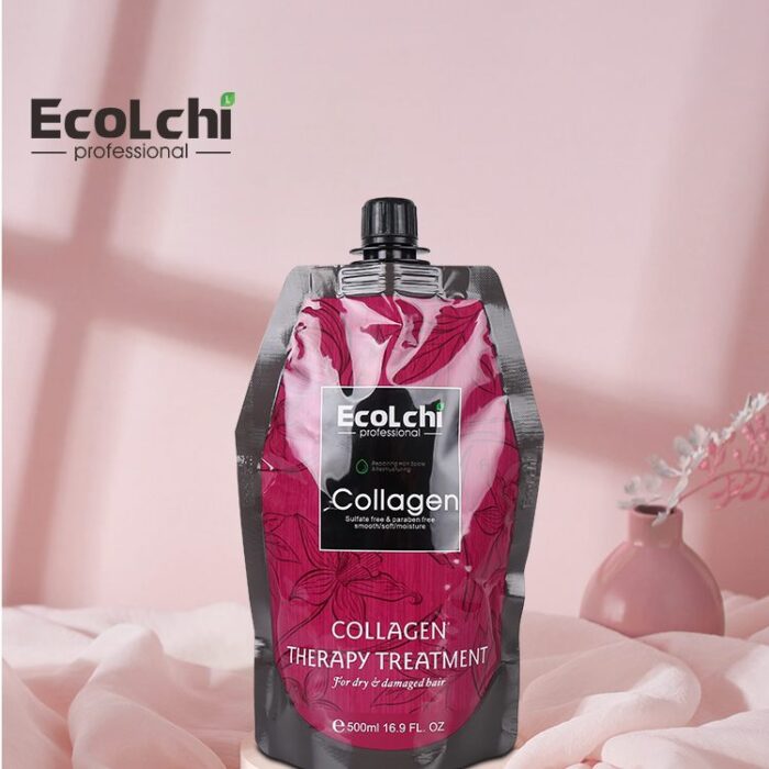 Ecolchi 500ml Keratin Collagen Hair Mask – Deep Repair & Nourishing Treatment for Damaged Hair