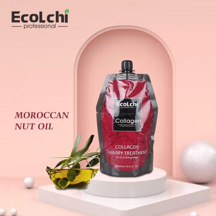 Ecolchi 500ml Keratin Collagen Hair Mask – Deep Repair & Nourishing Treatment for Damaged Hair