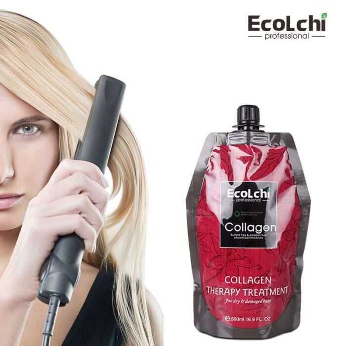 Ecolchi 500ml Keratin Collagen Hair Mask – Deep Repair & Nourishing Treatment for Damaged Hair