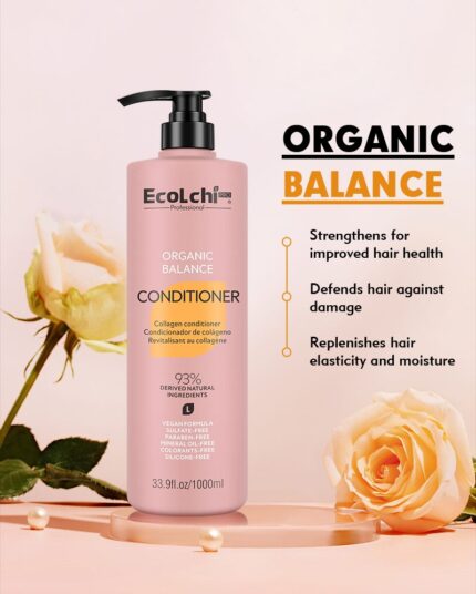 Acondicionador Capilar Orgánico Profesional Ecolchi 1000 ml – Tratamiento Reparador y Nutritivo con Colágeno