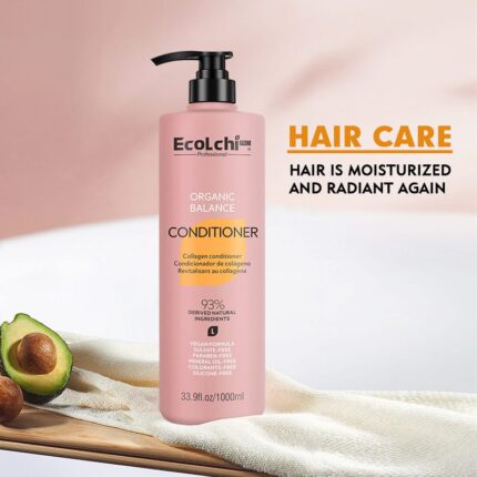 Acondicionador Capilar Orgánico Profesional Ecolchi 1000 ml – Tratamiento Reparador y Nutritivo con Colágeno