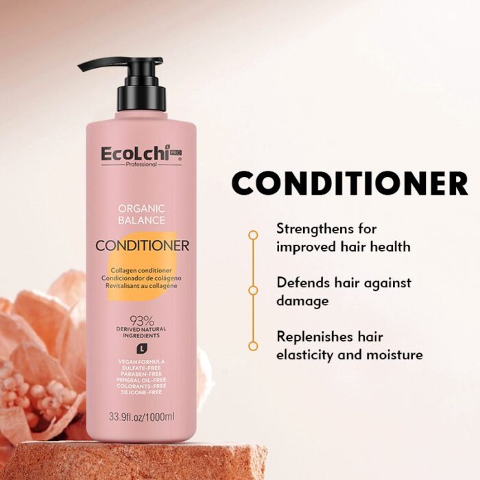 Ecolchi Professional Organic Hair Conditioner 1000ml – Collagen Repair & Nourish Treatment