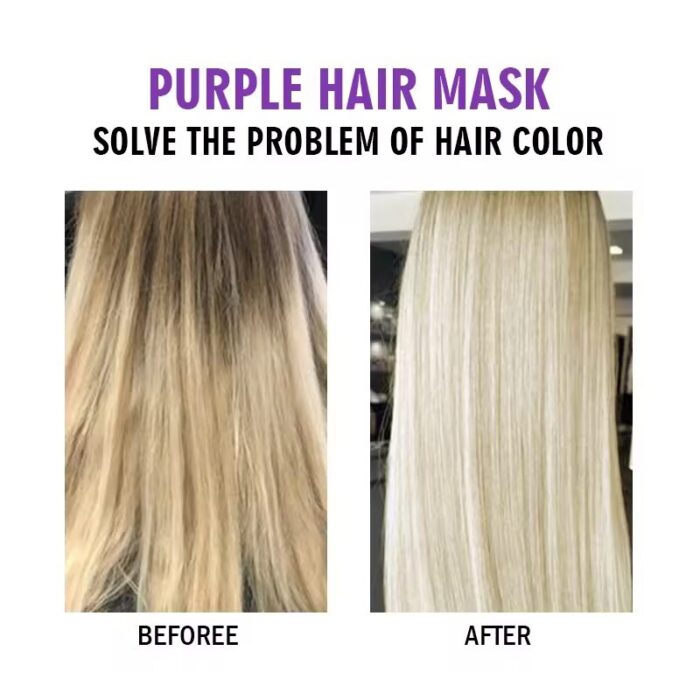Pallamina Purple Hair Mask for Blonde Bleached Hair Remove Yellow Tones Reduce Brassiness and Condition Dry Damaged Hair