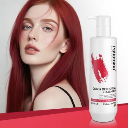 Pallamina Semi Permanent Color Depositing Hair Mask Conditioner Red Hair Dye No Bleach Peroxide Temporary Tint for Women & Men