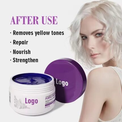 Private Label Purple Hair Mask Wholesale Anti- Brassy Purple Hair Colour No Yellow Silver Purple Mask for Blonde Hair