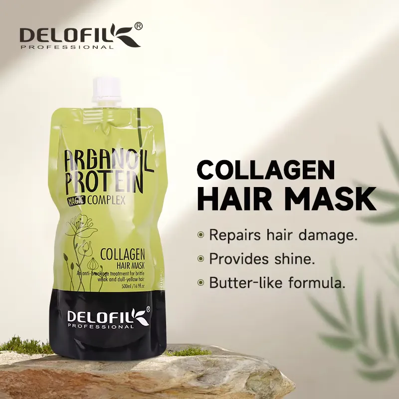 Delofil Natural Hair Care Damage Deep Hair Repair Mask Hair Argan Oil Shampoo and Conditioner - Image 4