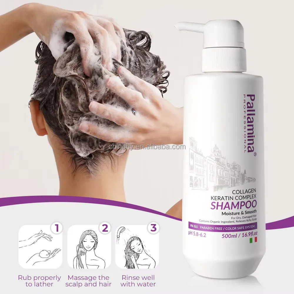 Pallamina Professional Shampoo Hair Conditioner Treatment Organic Argan Oil Keratin Repair Hair Mask Hair Products - Image 2