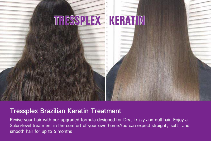 Before and after Brazilian keratin smoothing results