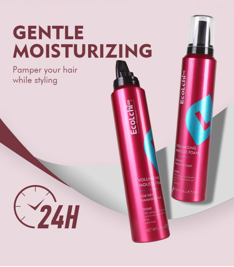Ecolchi Professional 200ml Hair Styling Mousse Foam Private Label Strong Hold Volumizing Mousse Foam