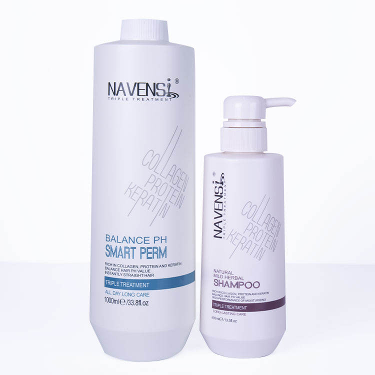 navensi balance ph smart perm and natural mild herbal shampoo set