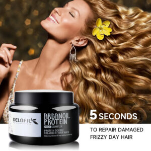 delofil argan oil protein hair mask repairing damaged frizzy hair